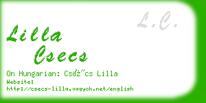 lilla csecs business card